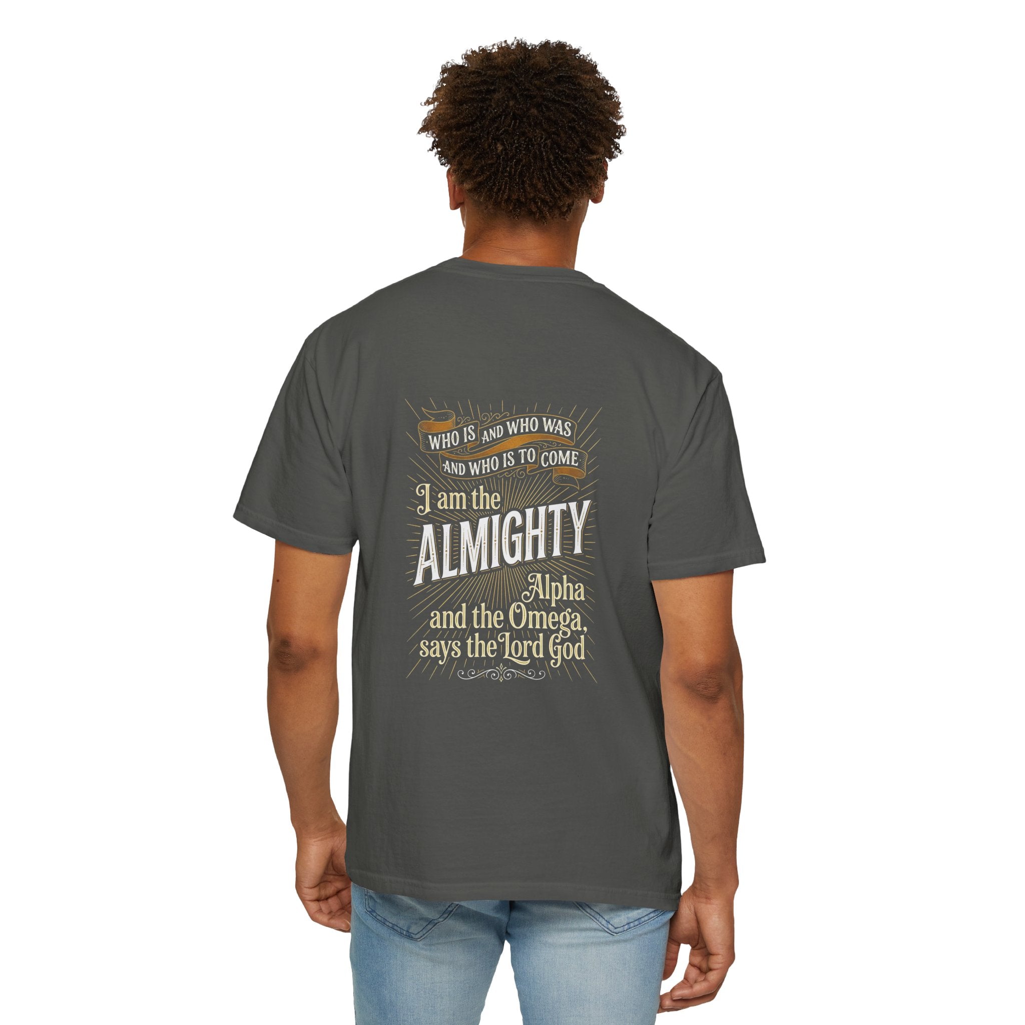 Almighty Cross T-Shirt — "I Am the Almighty" Scripture Tee