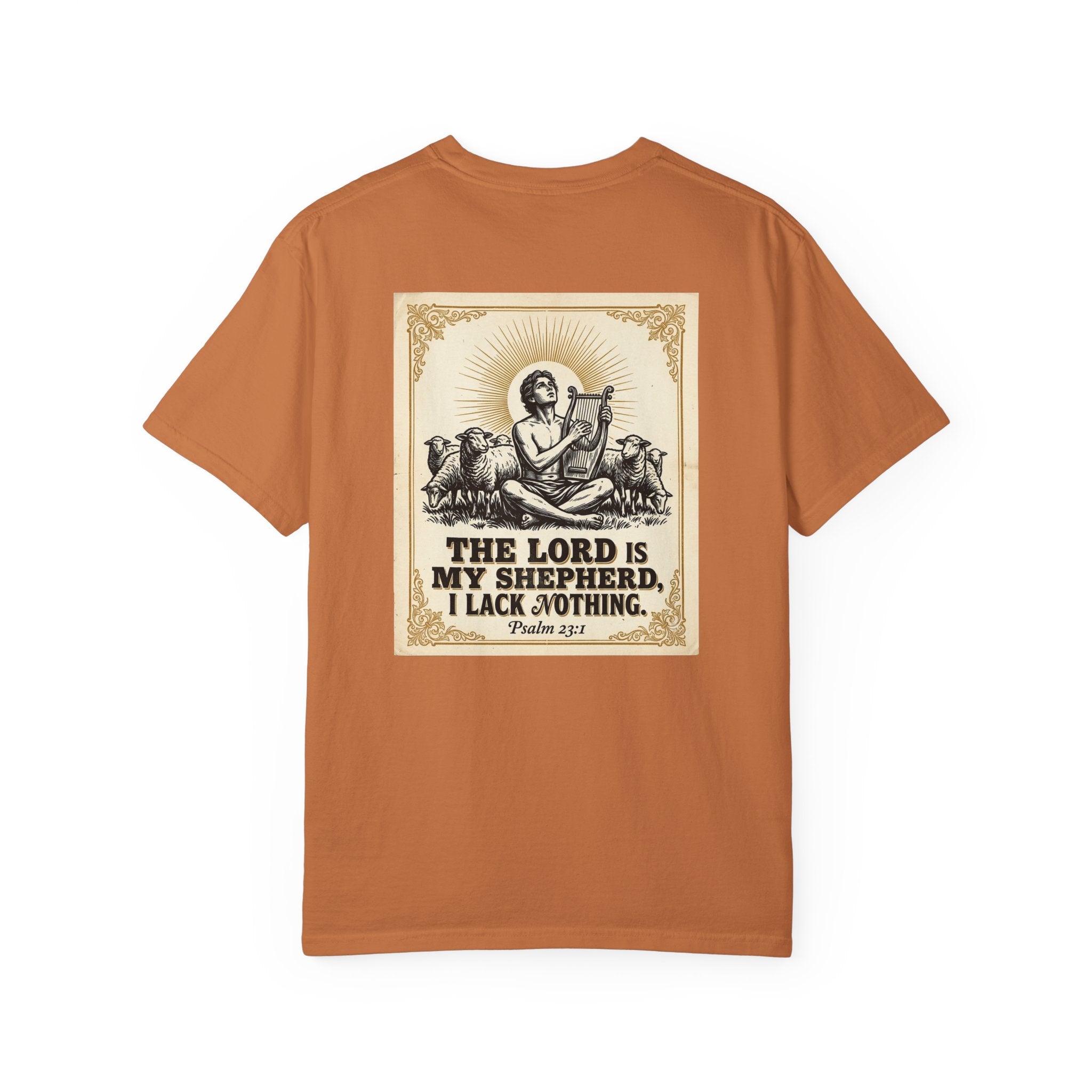 Christian Cross T-Shirt — "The Lord Is My Shepherd" Graphic Tee