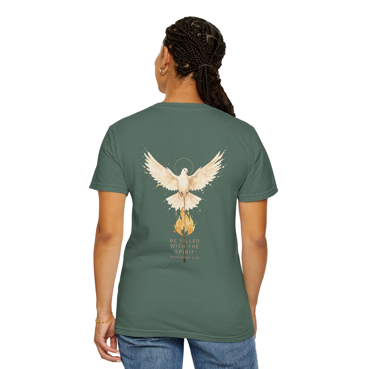 Dove & Flame Graphic T-Shirt — Rising From the Ashes Inspirational Tee
