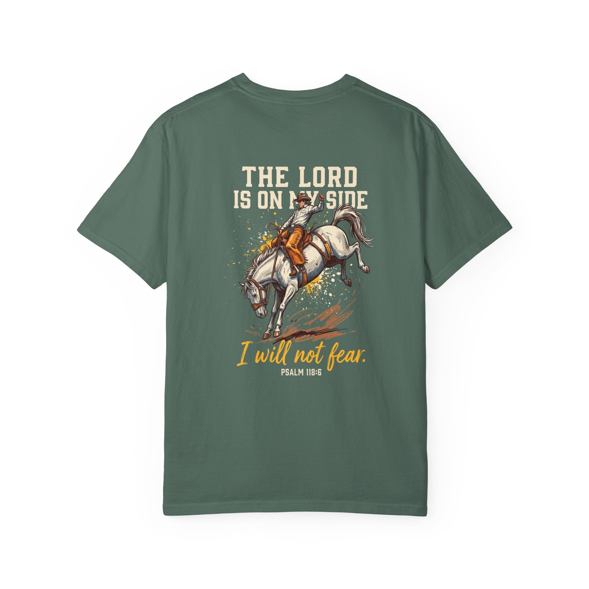 Christian Cross T-Shirt — "The Lord Is On My Side" Psalm 118:6 Graphic Tee