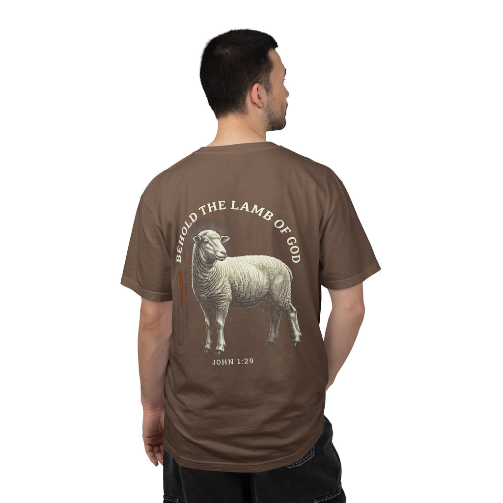 Behold the Lamb T-Shirt — Christian Cross & Lamb Graphic Tee (John 1:29)