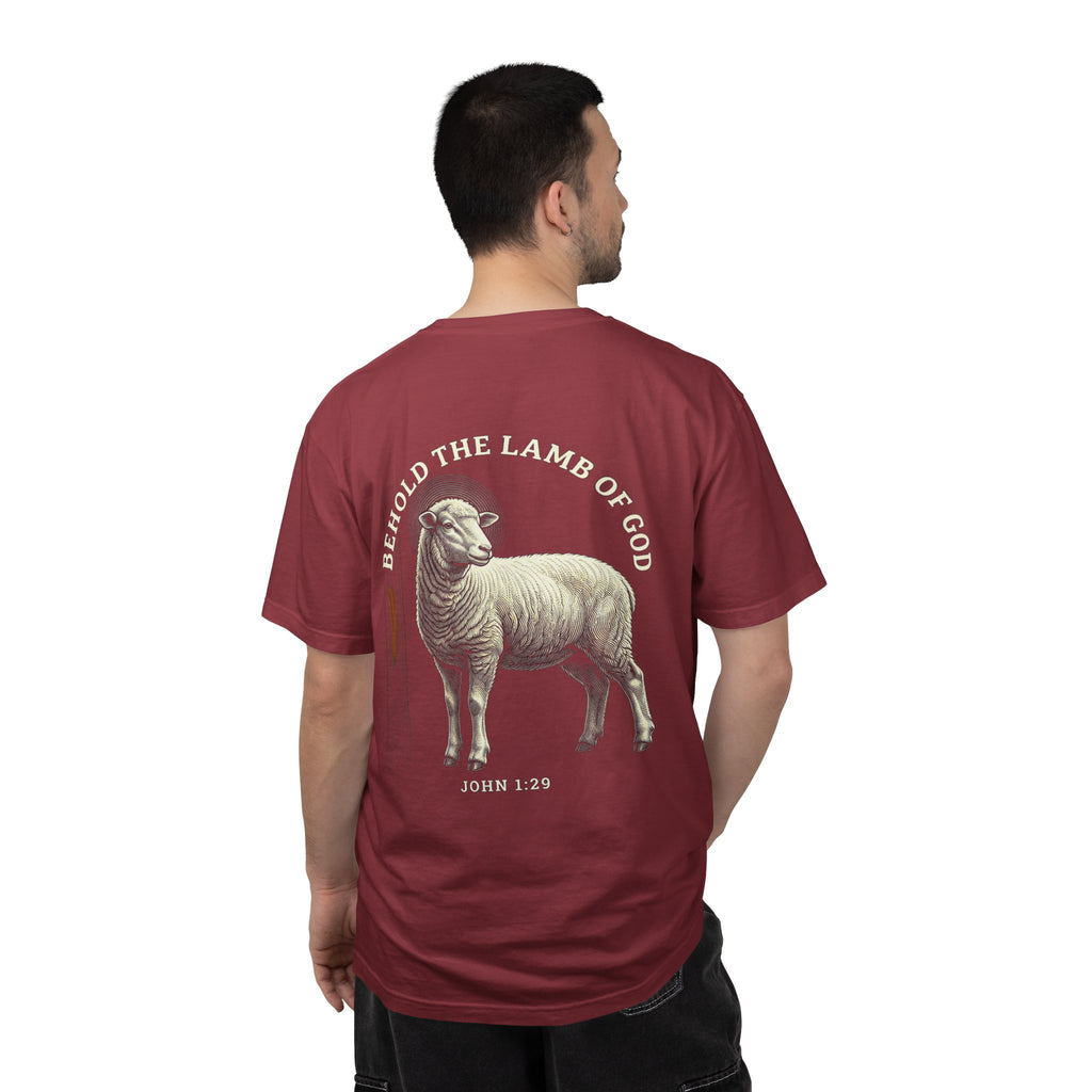 Behold the Lamb T-Shirt — Christian Cross & Lamb Graphic Tee (John 1:29)
