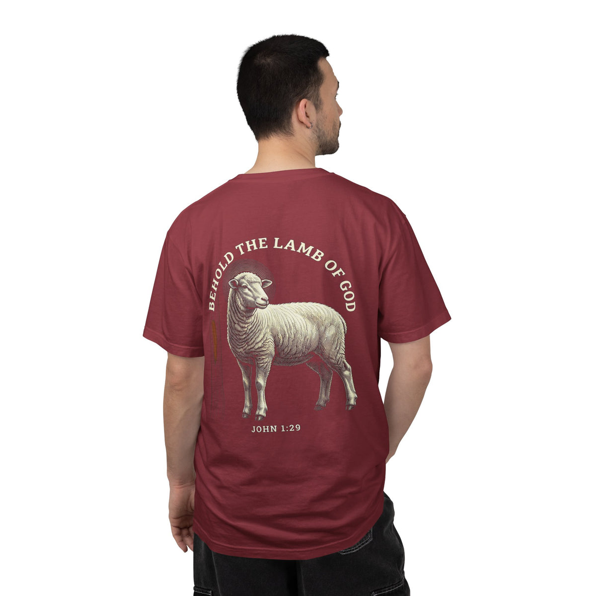 Behold the Lamb T-Shirt — Christian Cross & Lamb Graphic Tee (John 1:29)