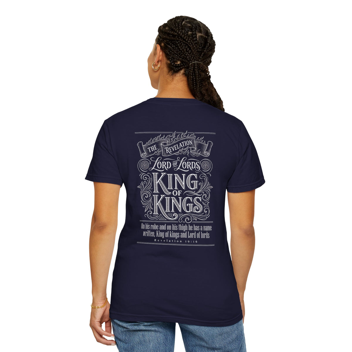 Christian Cross T-Shirt — 'King of Kings' Scripture Graphic Tee