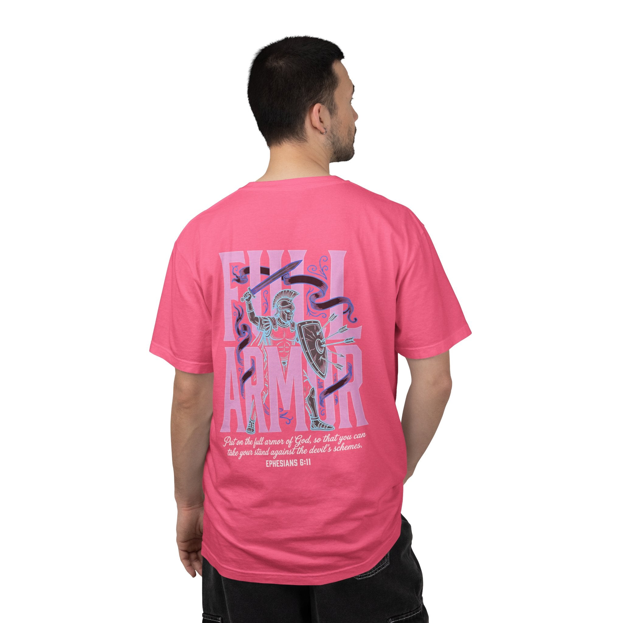 Full Armor T-Shirt — Christian Cross Graphic Tee (Ephesians 6:11)