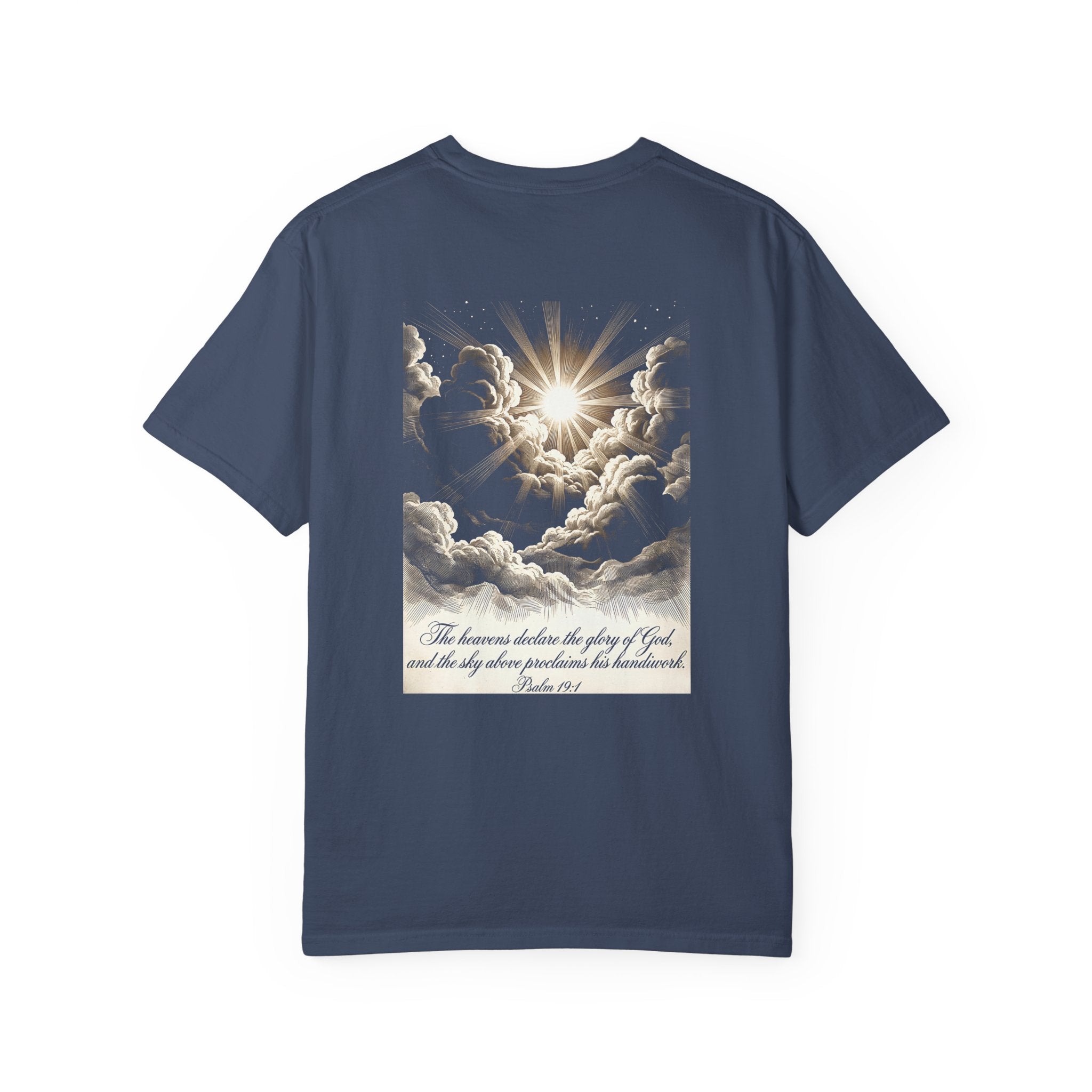 Christian Cross T-Shirt — Inspirational 'The heavens declare the glory of God' Graphic Tee