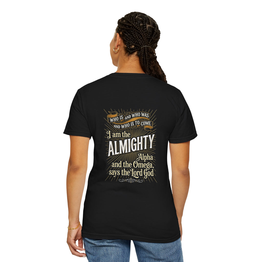 Almighty Cross T-Shirt — "I Am the Almighty" Scripture Tee