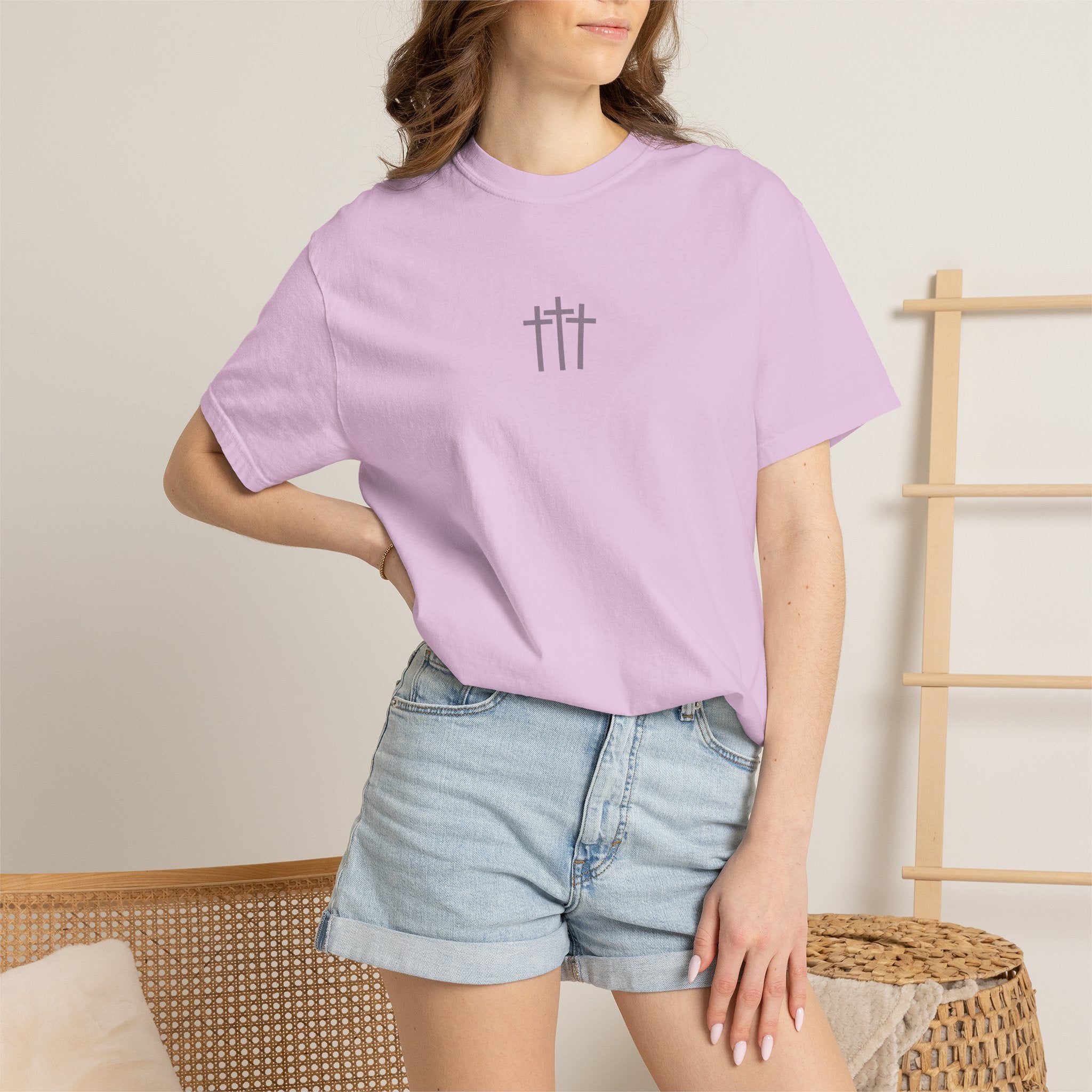 The heavens declare T-shirt | Christian Cross Tee LIGHT