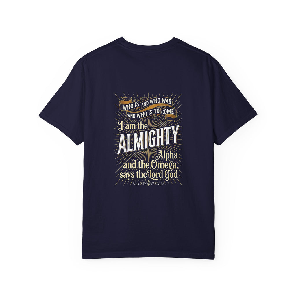 Almighty Cross T-Shirt — "I Am the Almighty" Scripture Tee