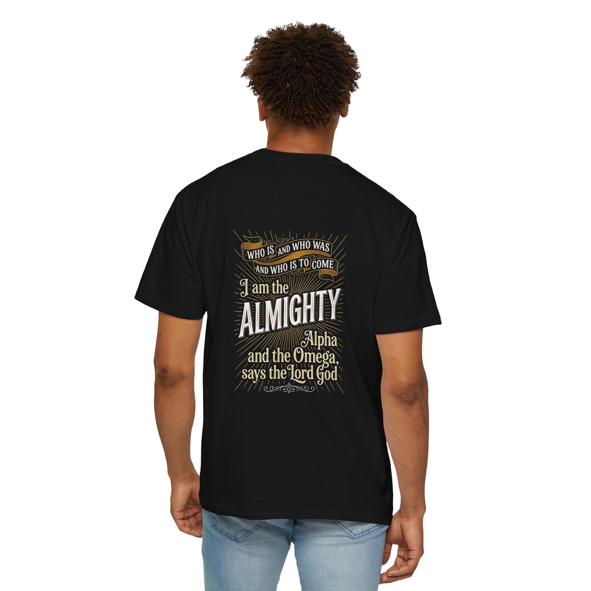 Almighty Cross T-Shirt — "I Am the Almighty" Scripture Tee