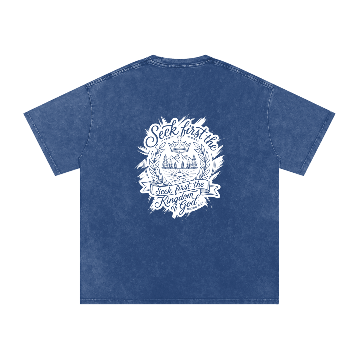 Seek first Snow Washed Oversized Cotton T-Shirt