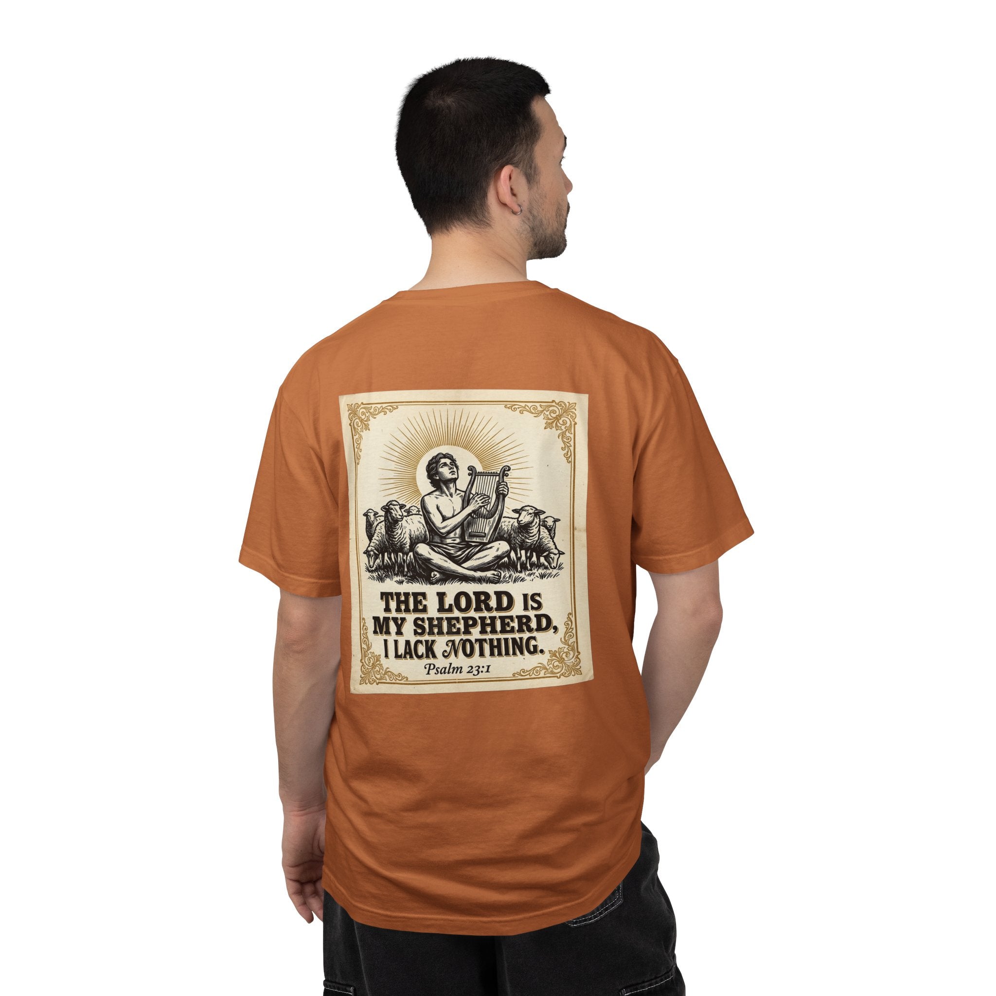 Christian Cross T-Shirt — "The Lord Is My Shepherd" Graphic Tee