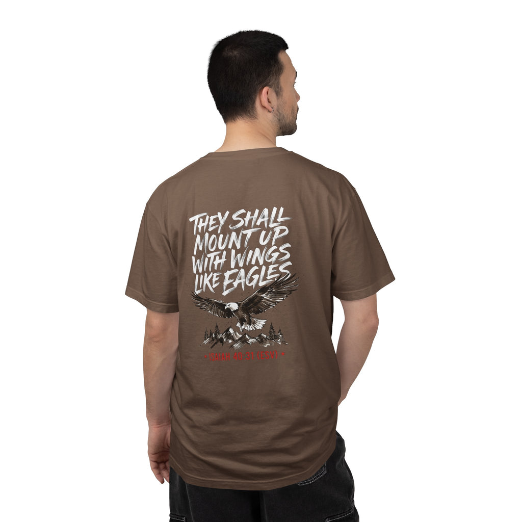 They Shall Mount Up With Wings Like Eagles T-Shirt — Isaiah 40:31 Christian Graphic Tee