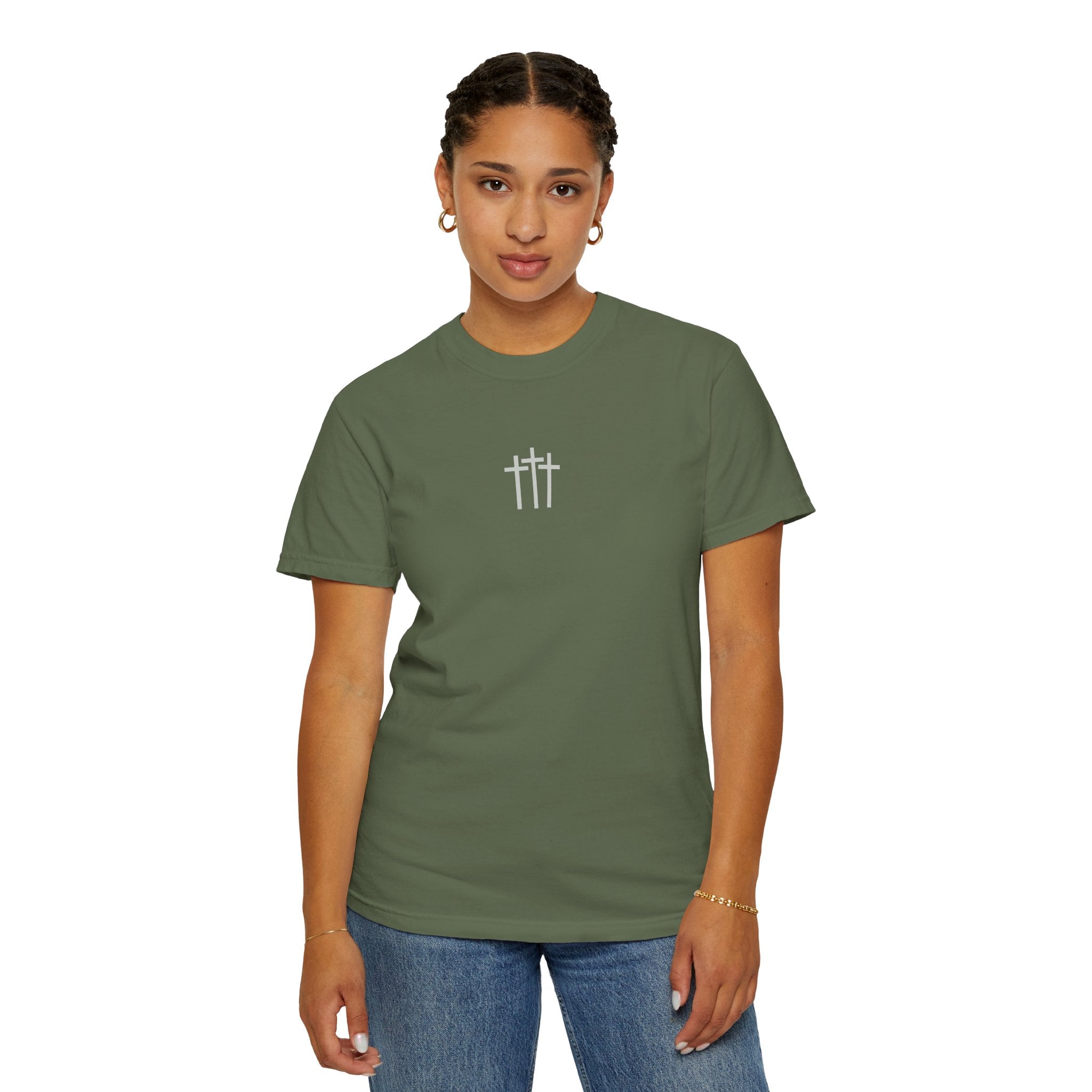 Floral Cross Tee — 'Seeds of a Very Good Work' Christian Graphic T-Shirt
