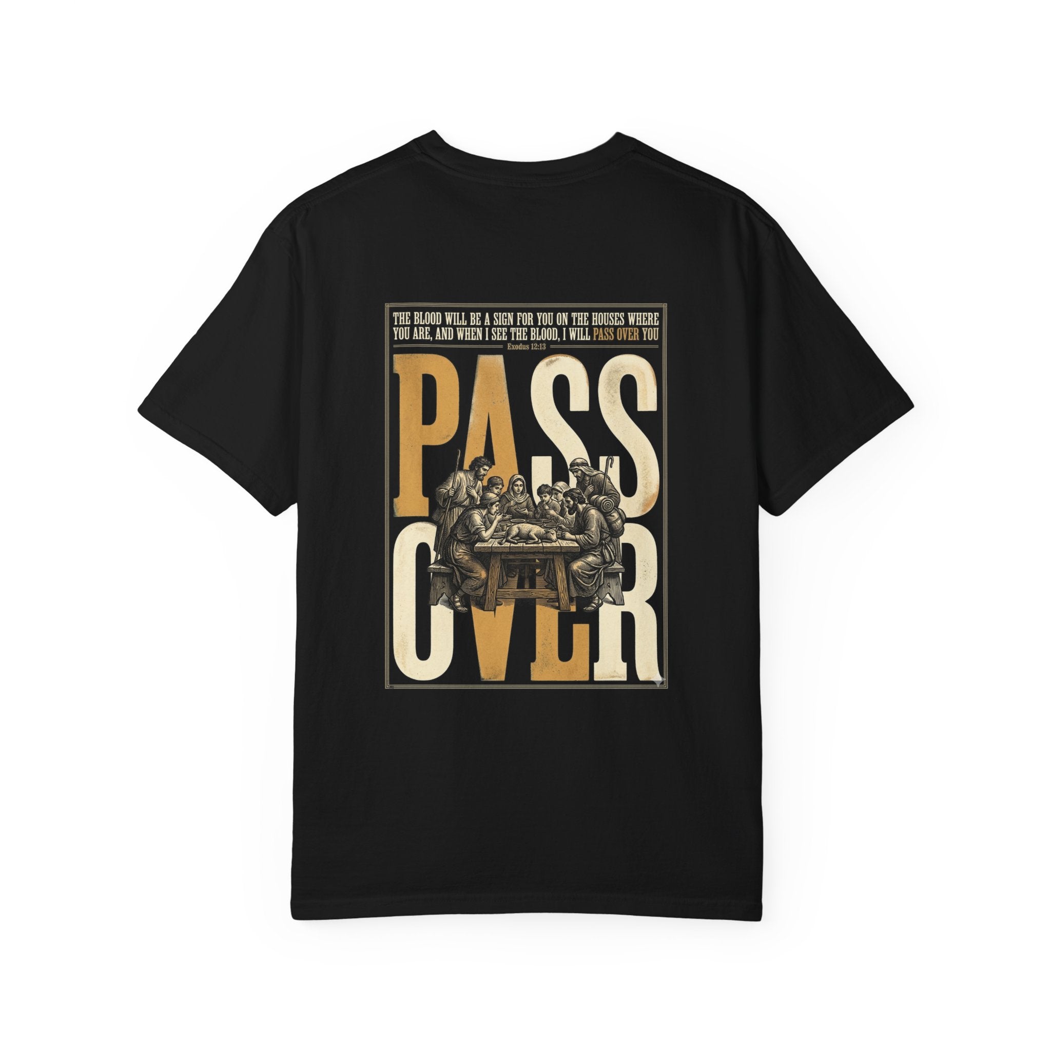T-Shirt — "Pass Over" Vintage Seder Illustration Religious Holiday Tee