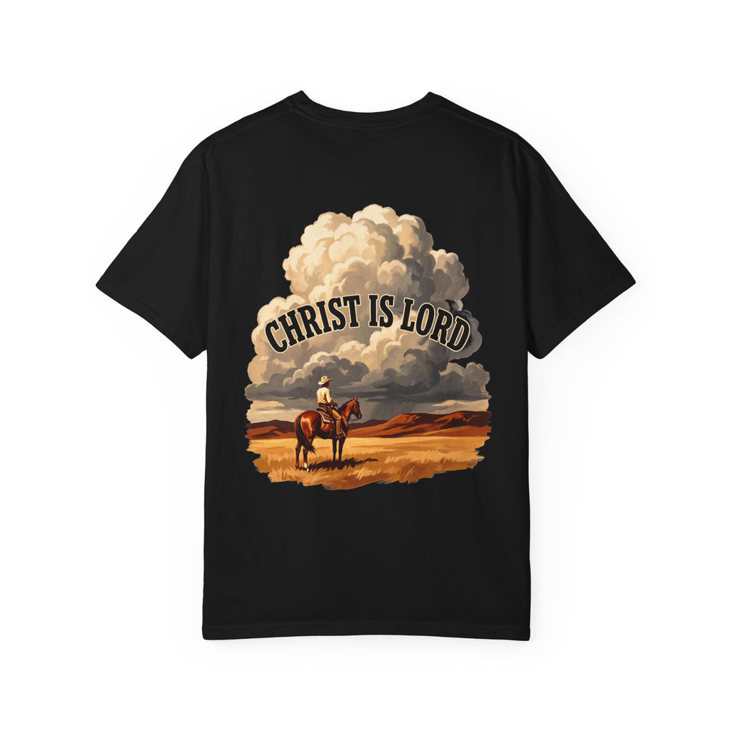 Christian Cowboy T-Shirt — “Christ Is Lord” Graphic Tee