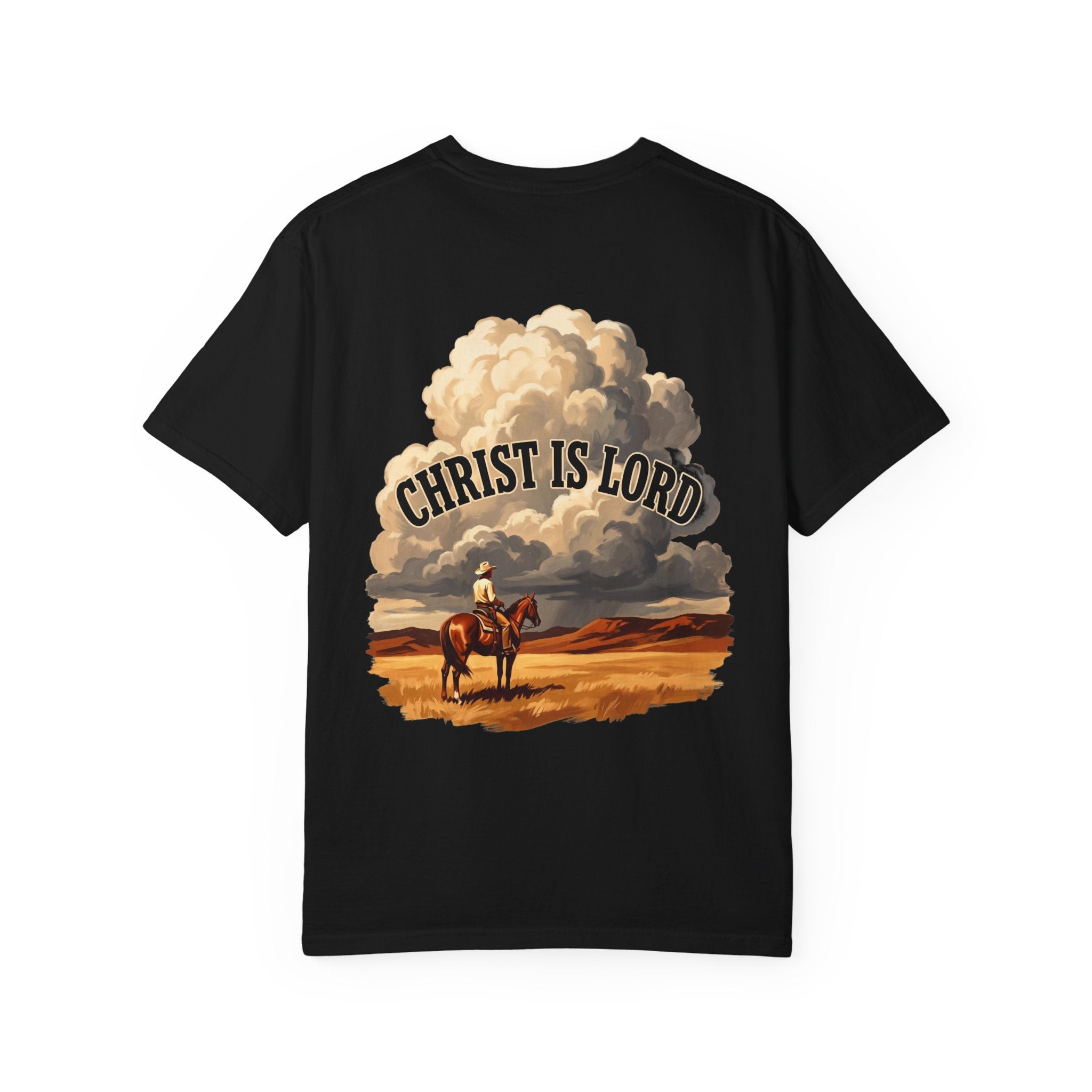 Christian Cowboy T-Shirt — “Christ Is Lord” Graphic Tee