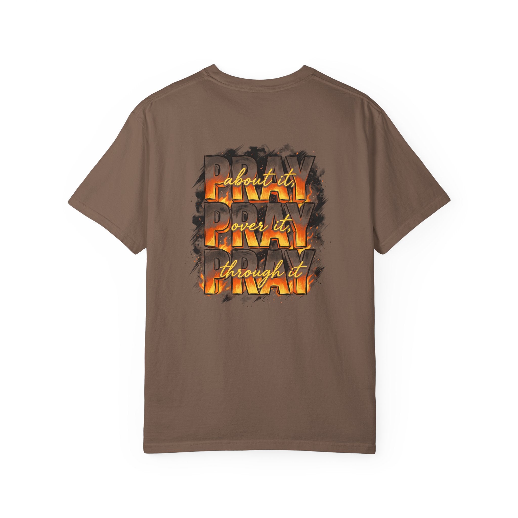 Prayer Graphic T-Shirt — “Pray About It” Cross Tee