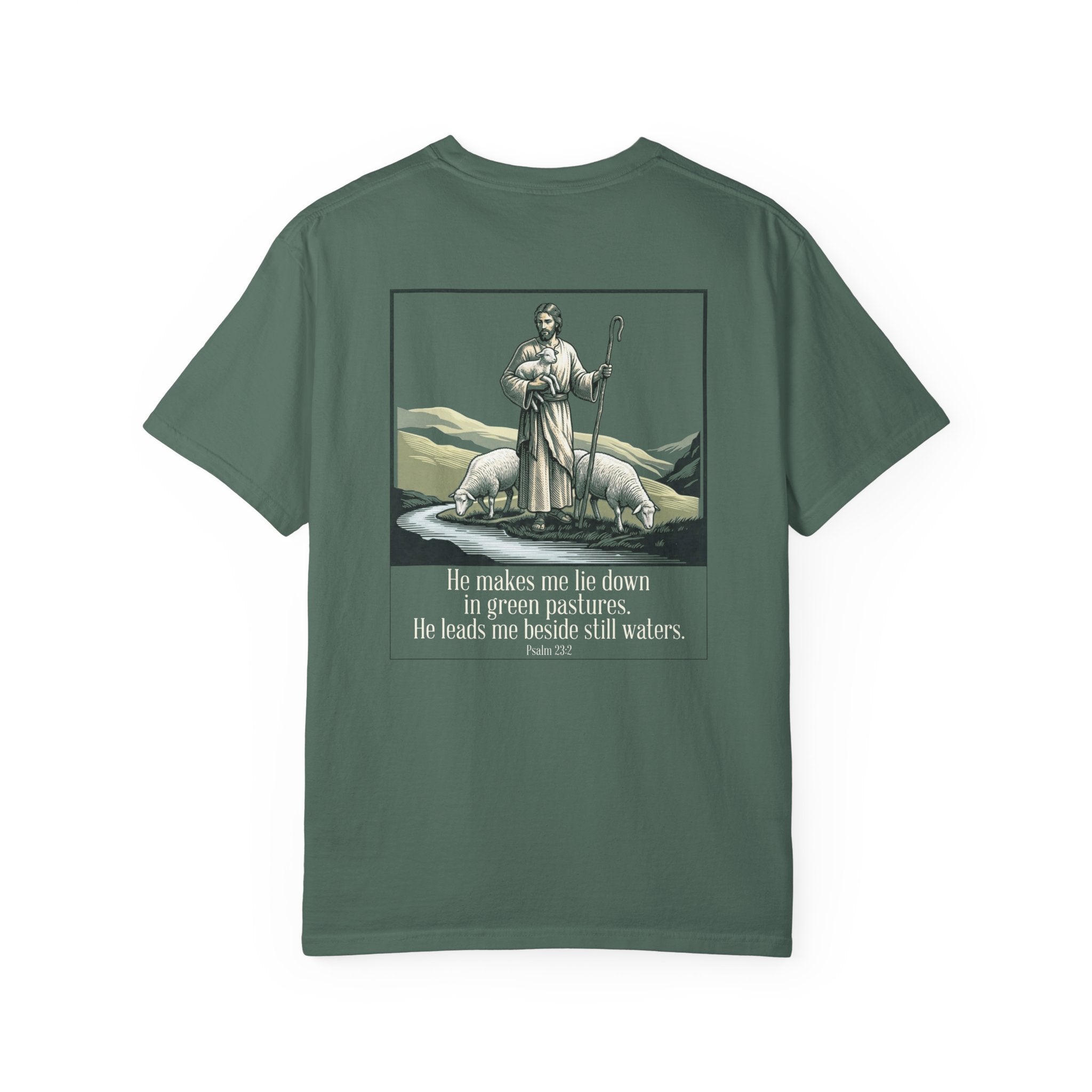 Green pastures T-shirt | Christian Cross Tee