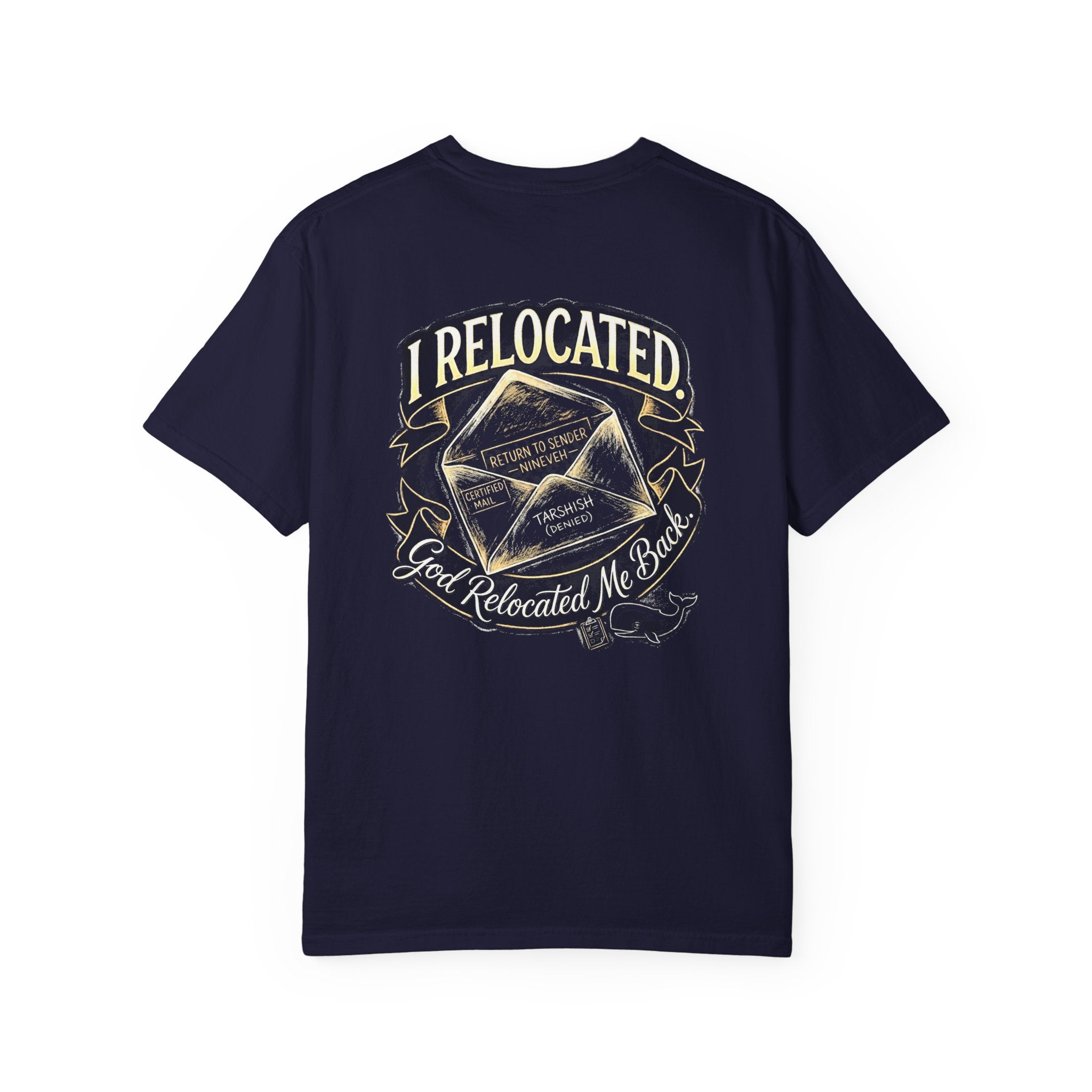 I Relocated T-Shirt — ‘I Relocated, God Relocated Me Back’ Christian Cross Graphic Tee