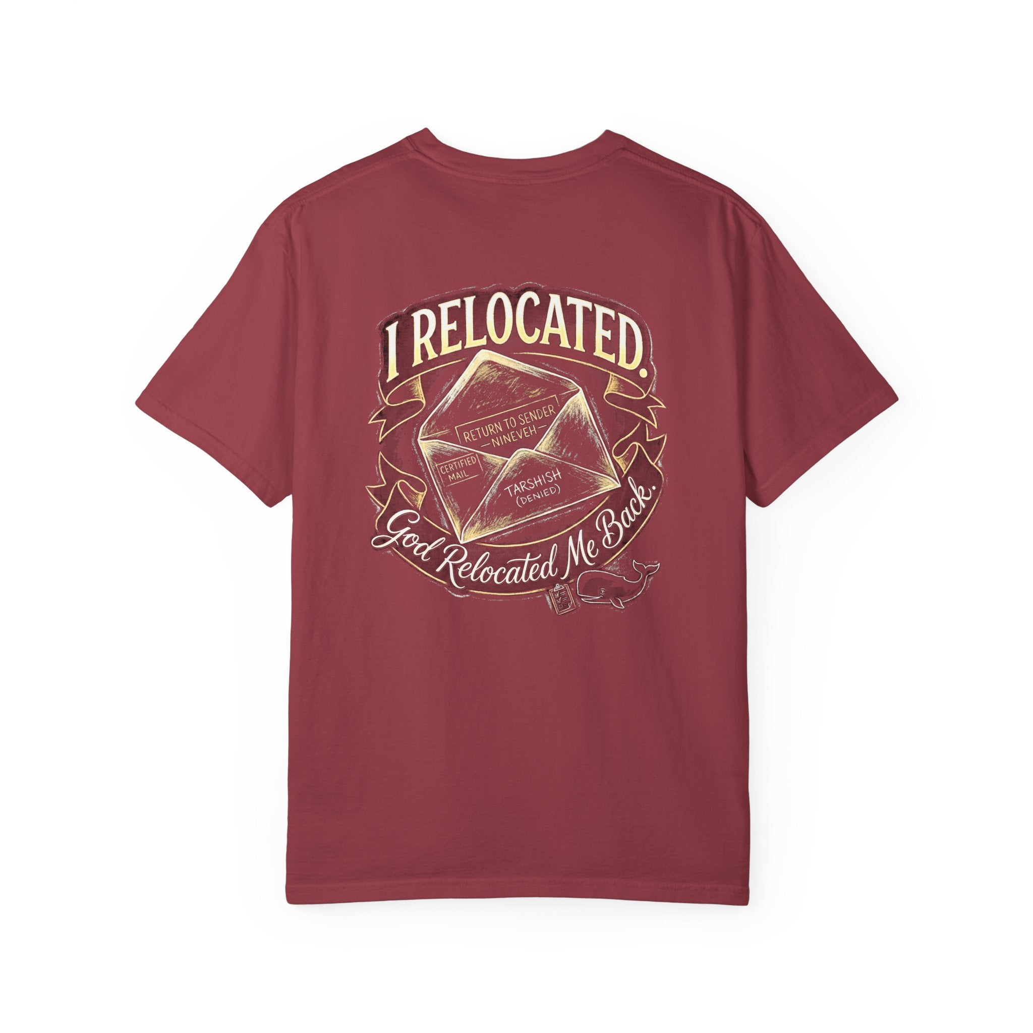 I Relocated T-Shirt — ‘I Relocated, God Relocated Me Back’ Christian Cross Graphic Tee