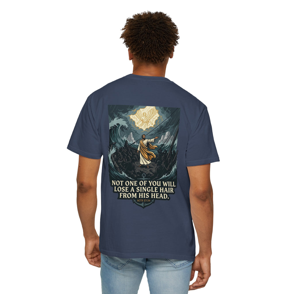 Christian T-Shirt — 'Not One of You Will Lose a Single Hair From His Head' Faith Tee