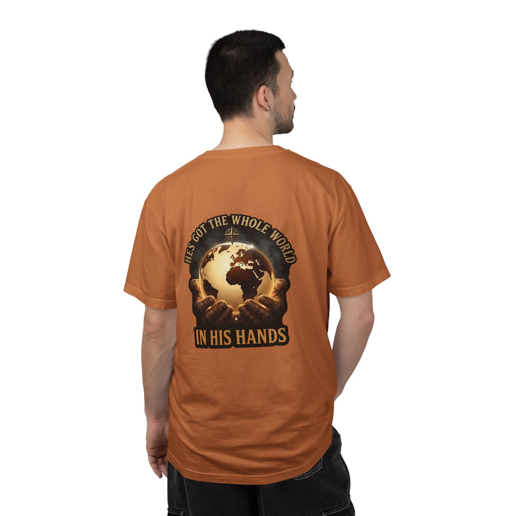 Christian Cross T-Shirt — "He’s Got the Whole World in His Hands" Graphic Tee