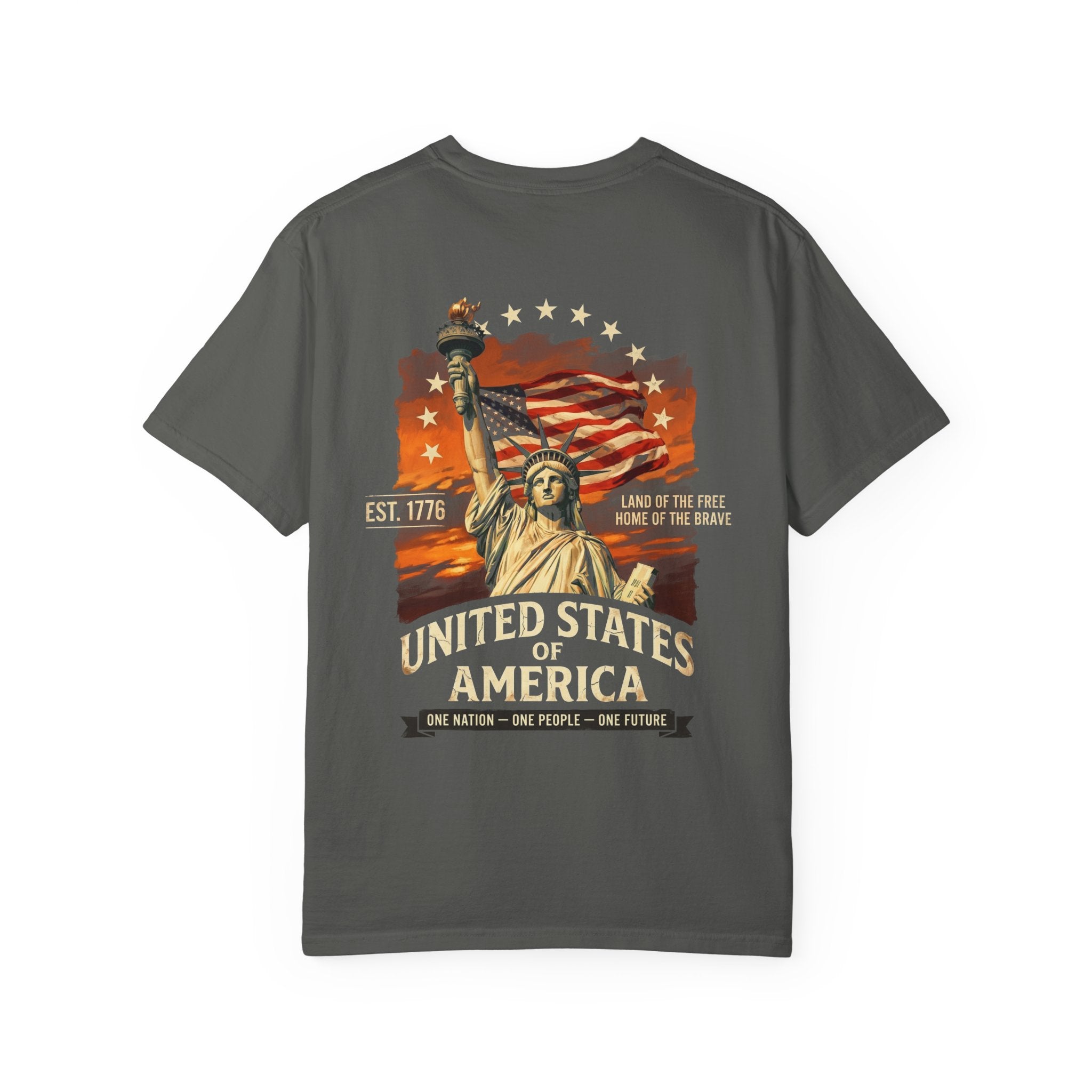 America Graphic T-Shirt — United States Statue of Liberty Patriotic Tee