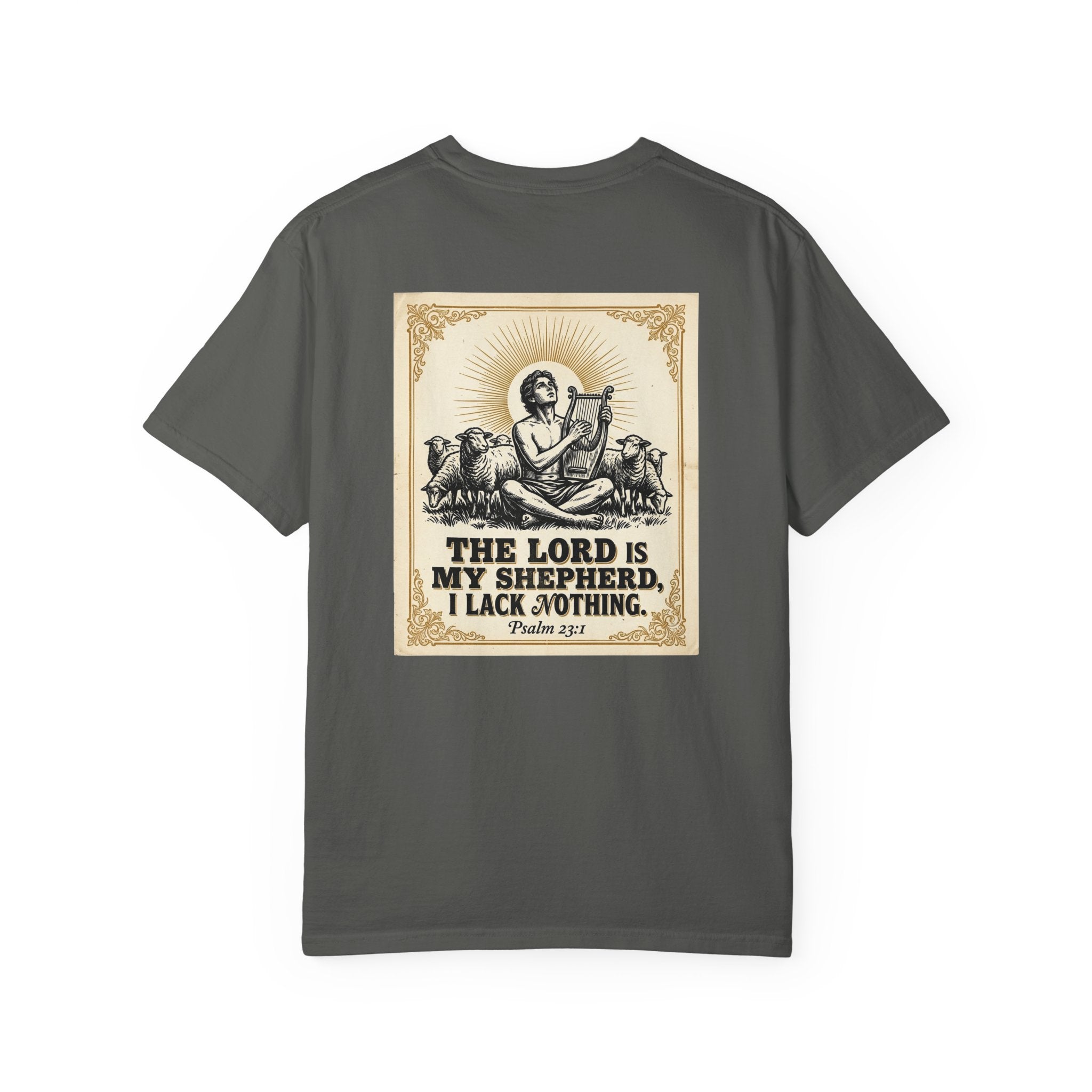 Christian Cross T-Shirt — "The Lord Is My Shepherd" Graphic Tee