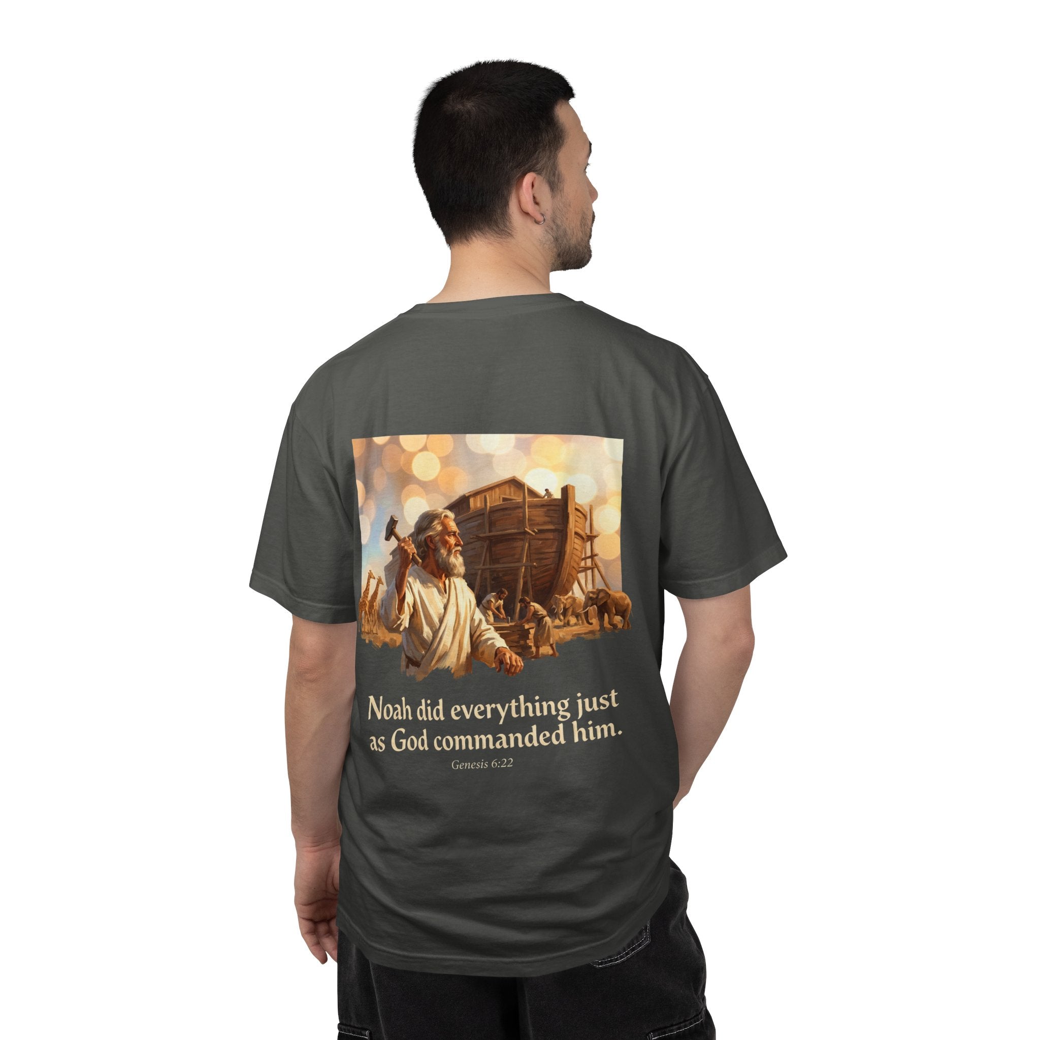 Noah's Ark Faith T-Shirt — "Noah did everything just as God commanded him."
