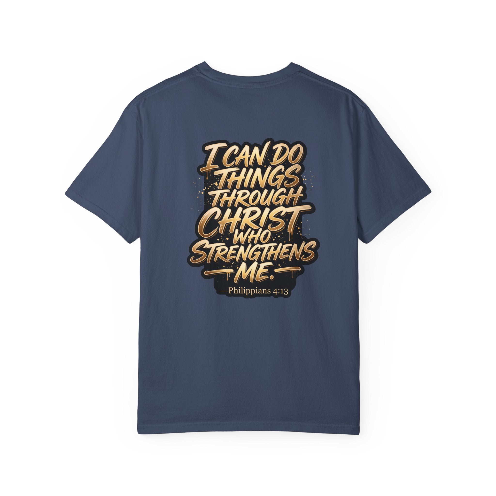 Christian Cross T-Shirt — "I Can Do All Things Through Christ" Scripture Tee