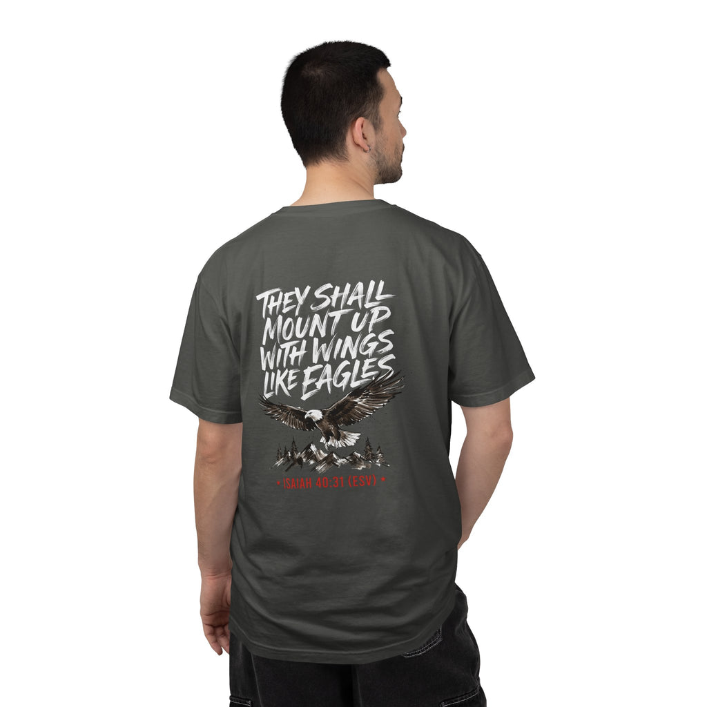They Shall Mount Up With Wings Like Eagles T-Shirt — Isaiah 40:31 Christian Graphic Tee