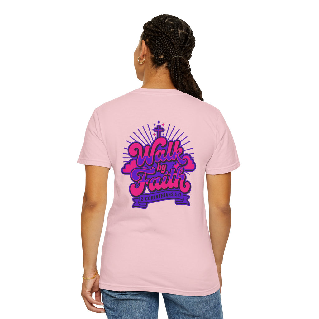Walk by Faith Christian Graphic T-Shirt – Three Crosses