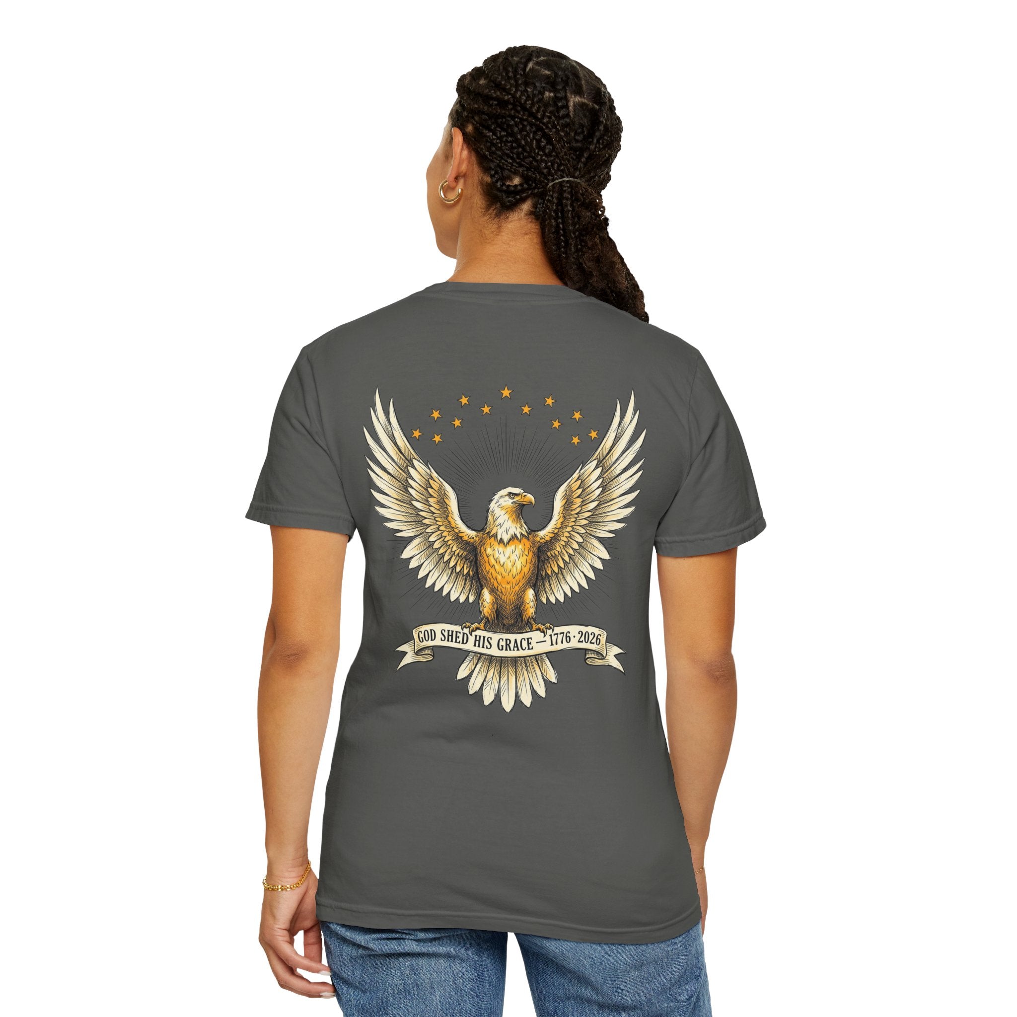 America Eagle T‑Shirt — Patriotic Eagle Graphic Tee with “America” Front Text