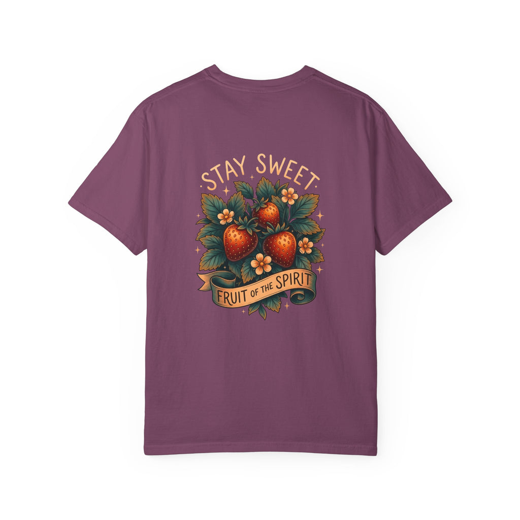 Christian T-Shirt — 'Stay Sweet: Fruit of the Spirit' Graphic Tee ALT COLOR