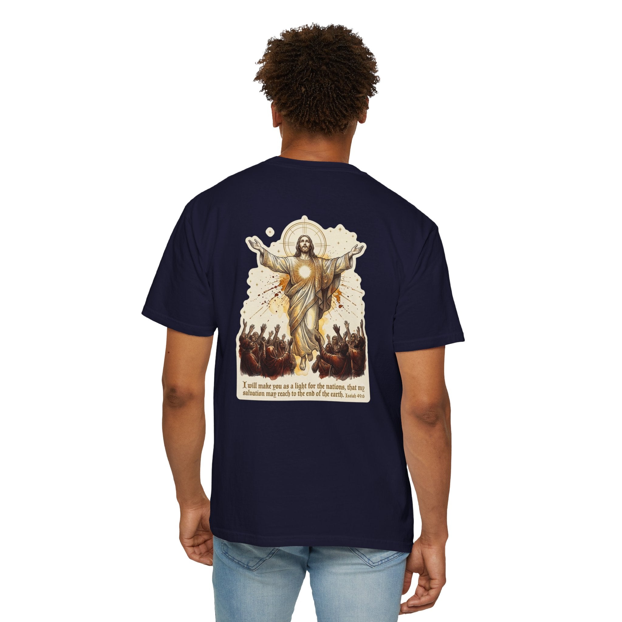 Christian Resurrection T‑Shirt — Jesus with Three Crosses Graphic