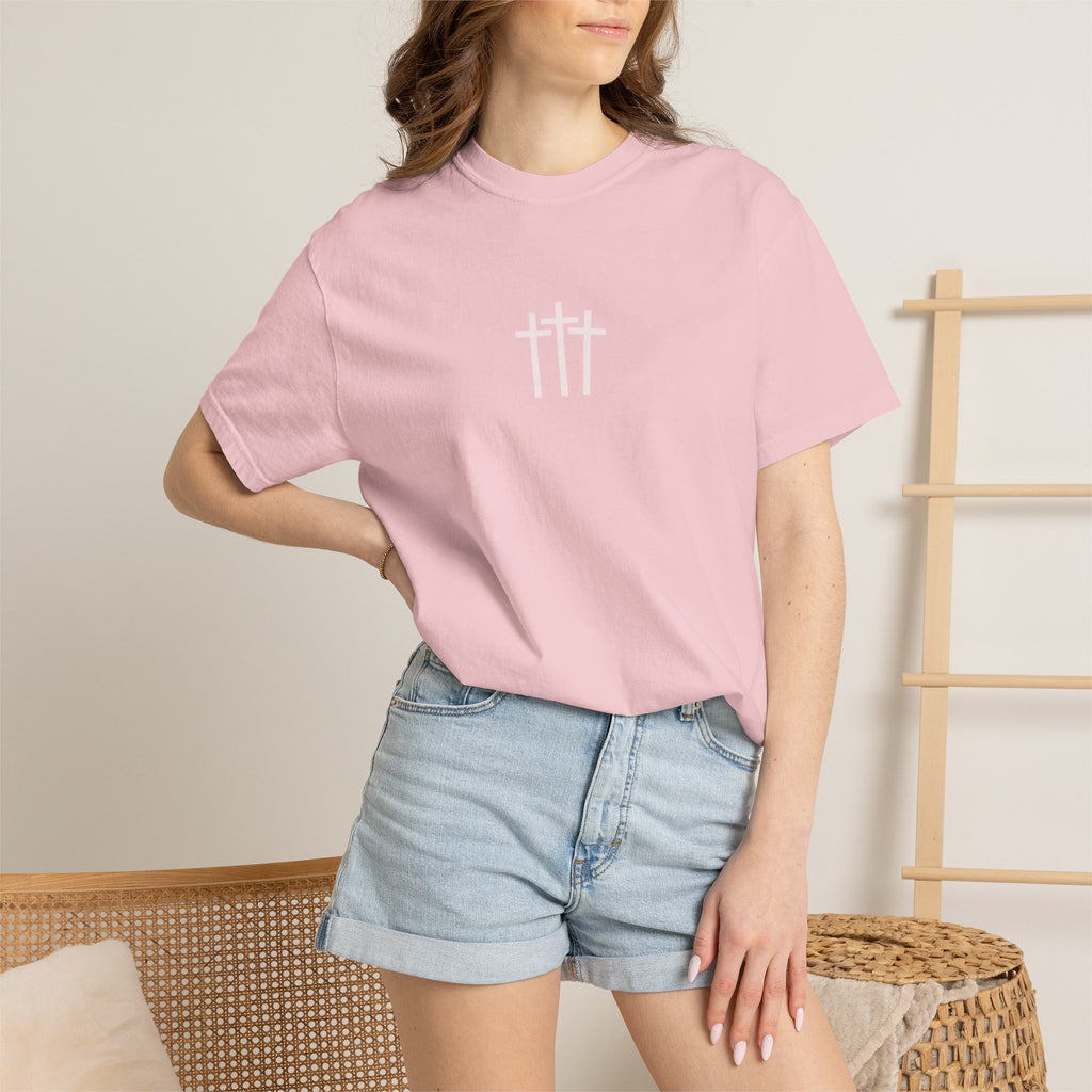 Walk by T-shirt | Christian Cross Tee Bright