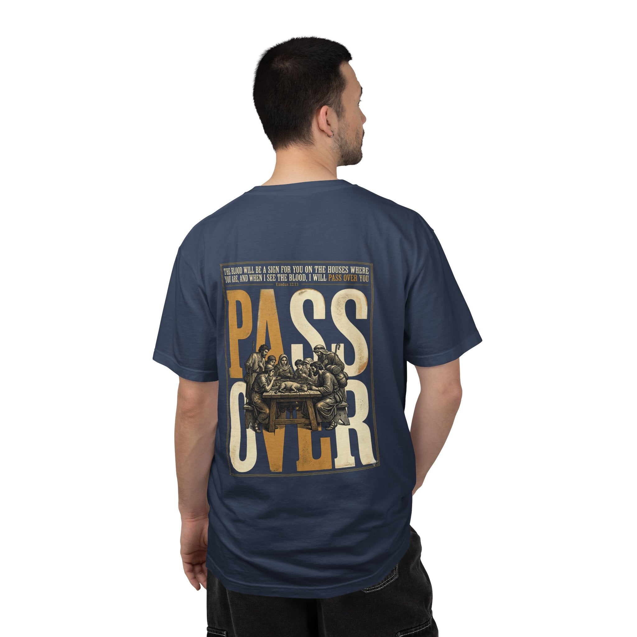 T-Shirt — "Pass Over" Vintage Seder Illustration Religious Holiday Tee