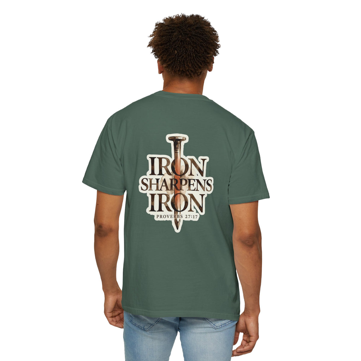 Iron Sharpens Iron T-Shirt - Proverbs 27:17 Christian Tee