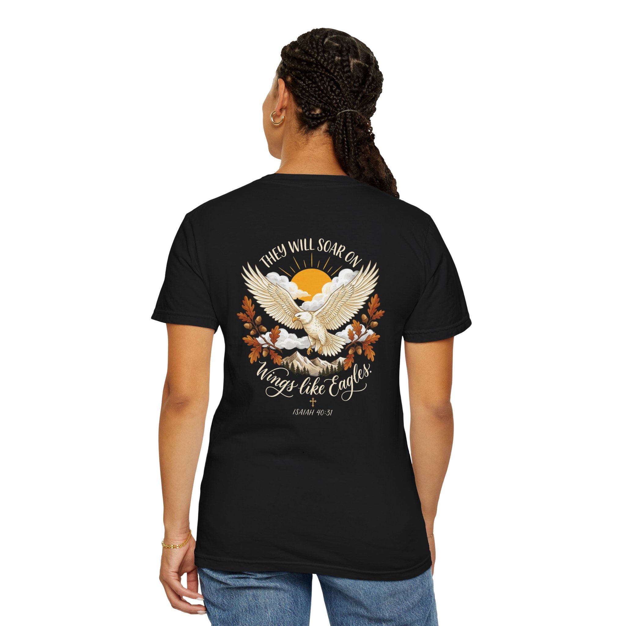 Christian Cross T-Shirt — "Knowledge of the Glory" Vintage Scripture Back Print