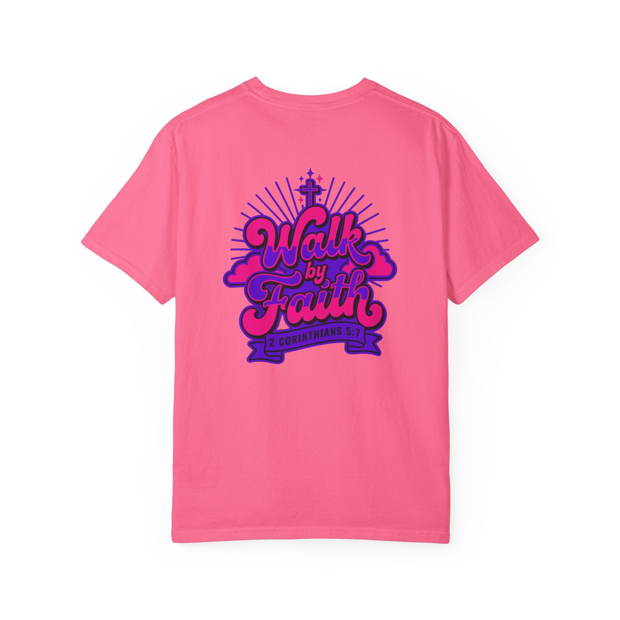 Walk by T-shirt | Christian Cross Tee Bright