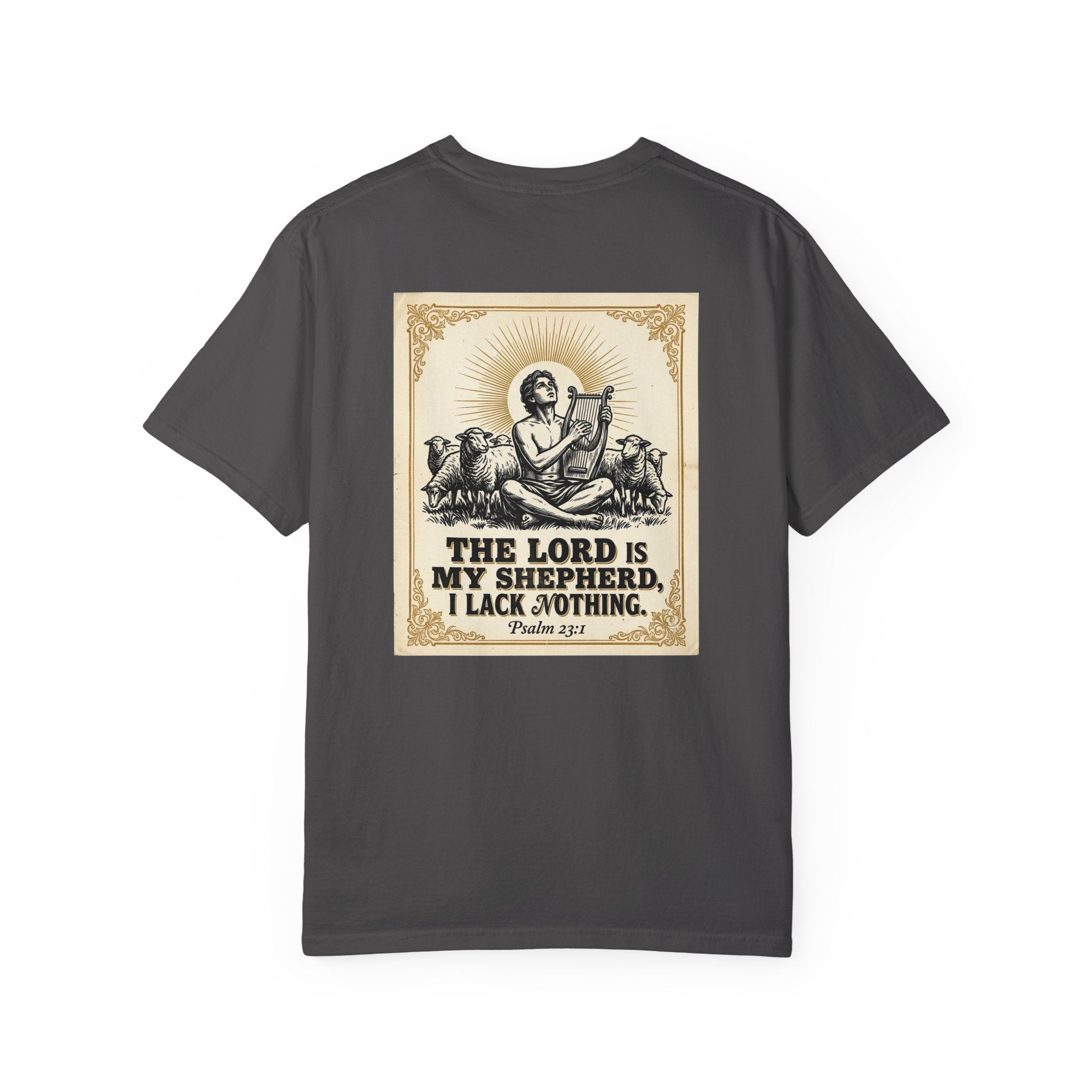 Christian Cross T-Shirt — "The Lord Is My Shepherd" Graphic Tee