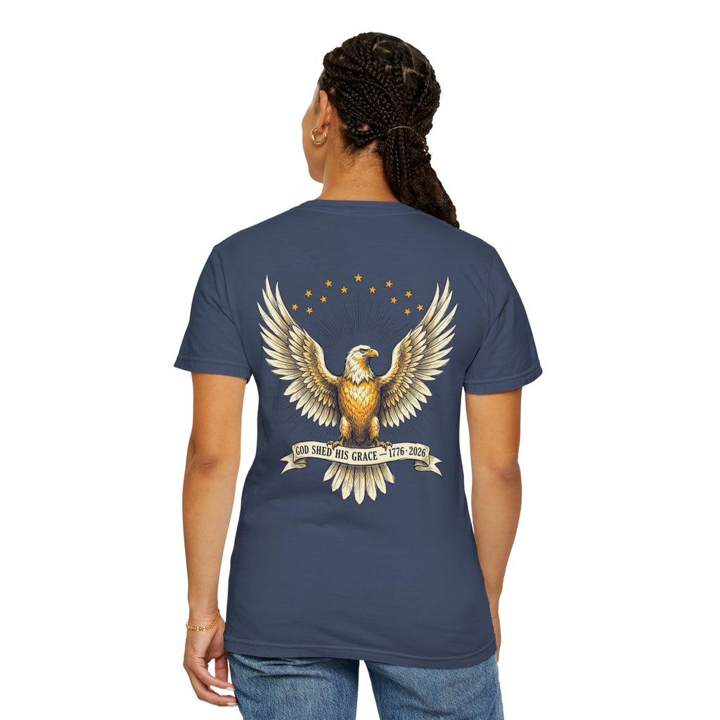 America Eagle T‑Shirt — Patriotic Eagle Graphic Tee with “America” Front Text