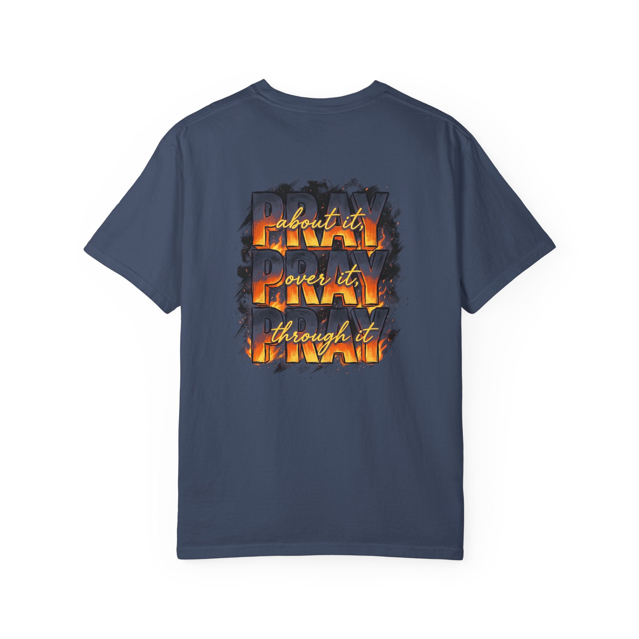 Prayer Graphic T-Shirt — “Pray About It” Cross Tee