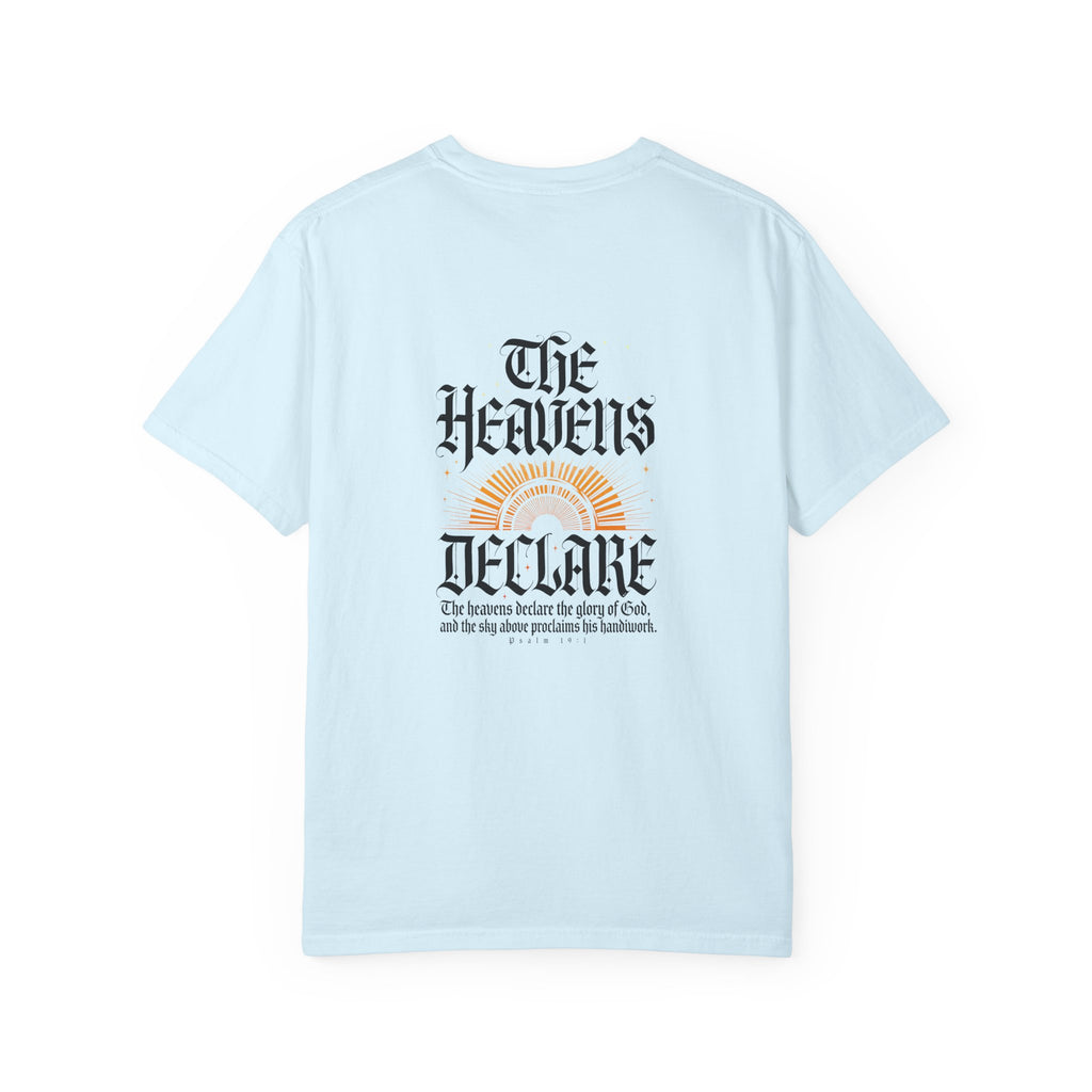 The heavens declare T-shirt | Christian Cross Tee LIGHT