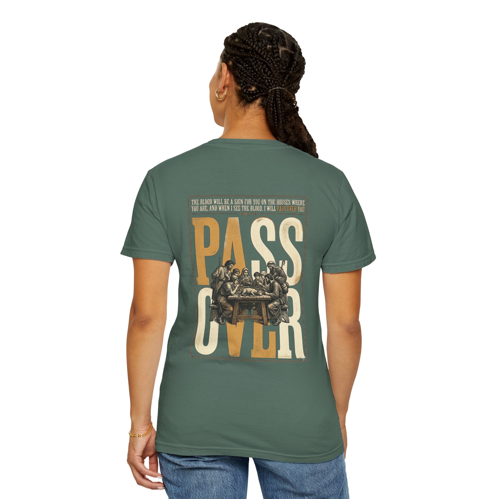 T-Shirt — "Pass Over" Vintage Seder Illustration Religious Holiday Tee