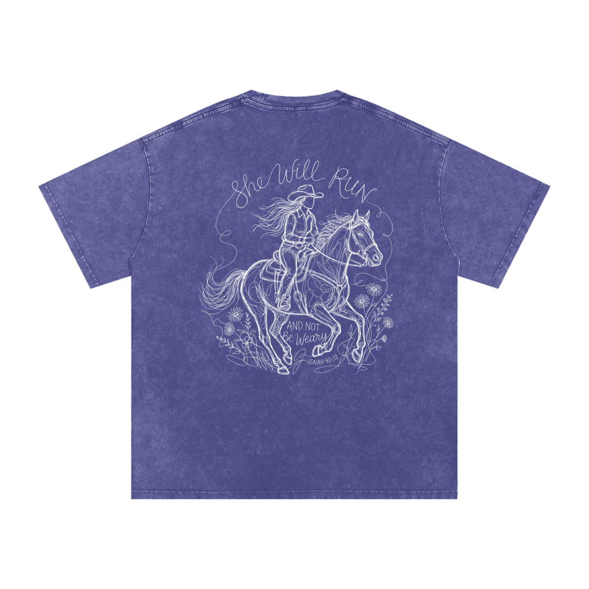She will run Snow Washed Oversized Cotton T-Shirt