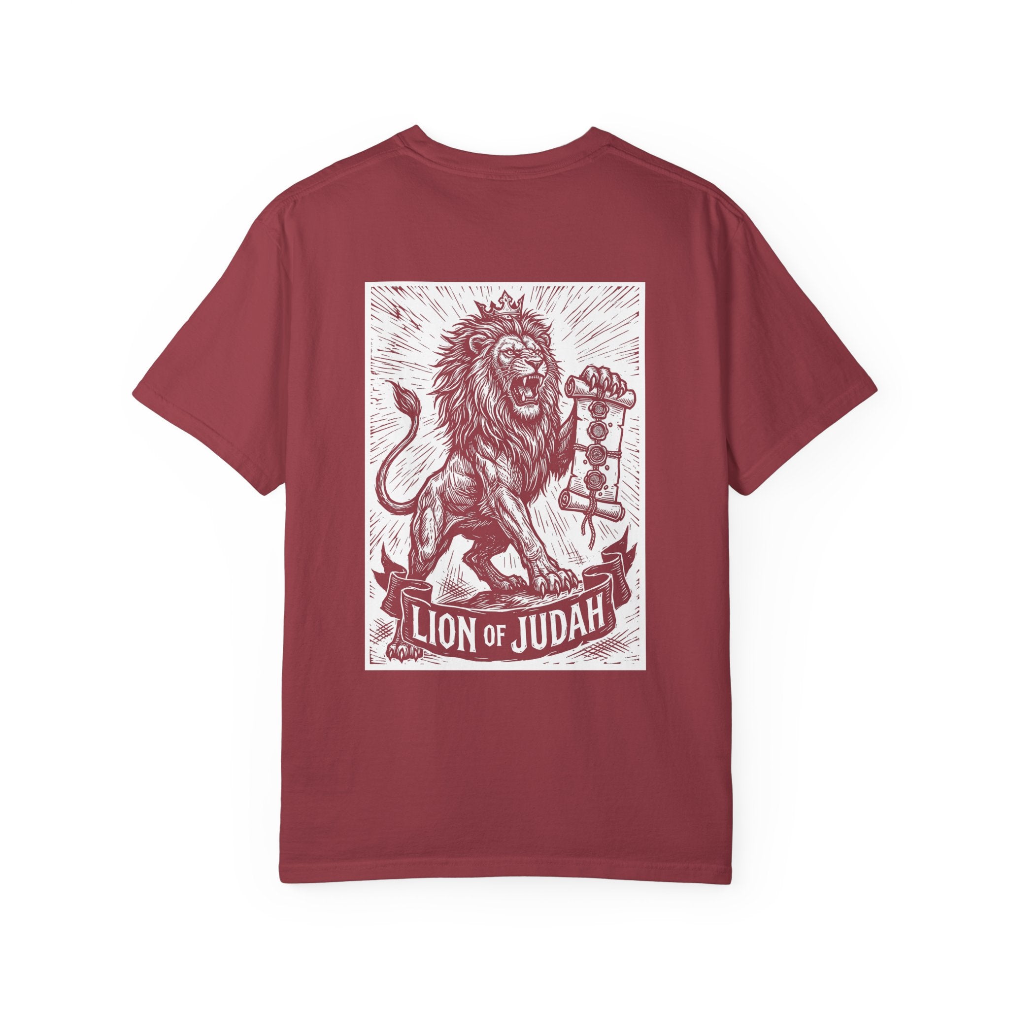 Lion of Judah T-Shirt — Graphic Christian Faith Tee with Flame Logo