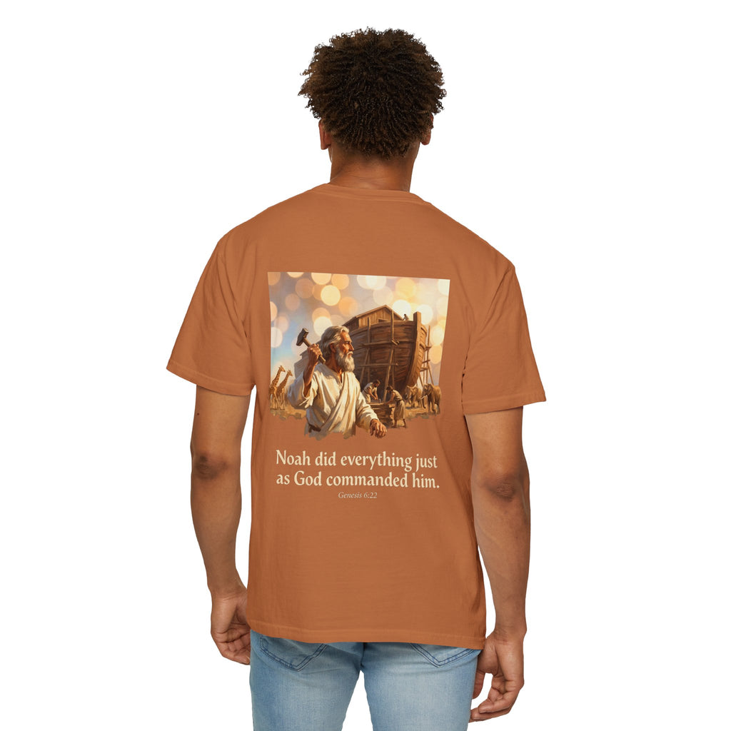 Noah's Ark Faith T-Shirt — "Noah did everything just as God commanded him."