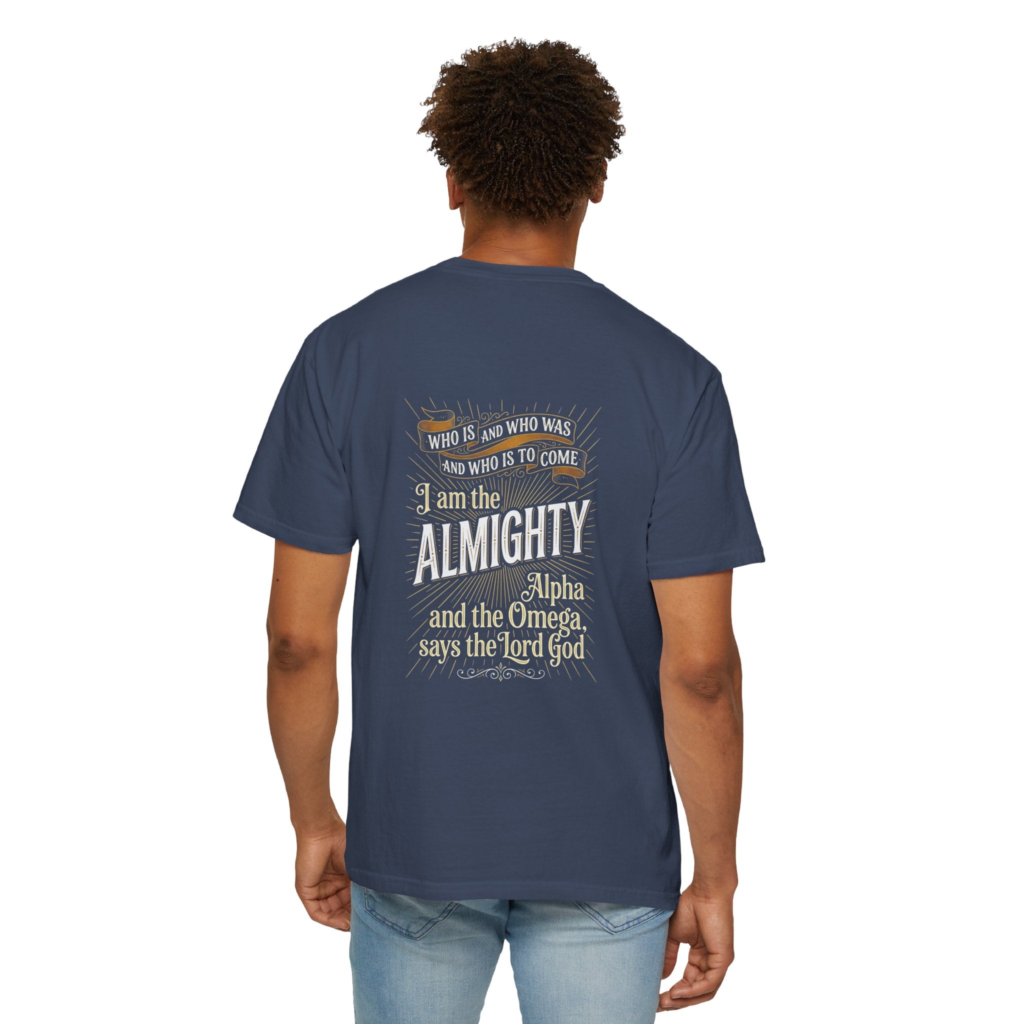 Almighty Cross T-Shirt — "I Am the Almighty" Scripture Tee